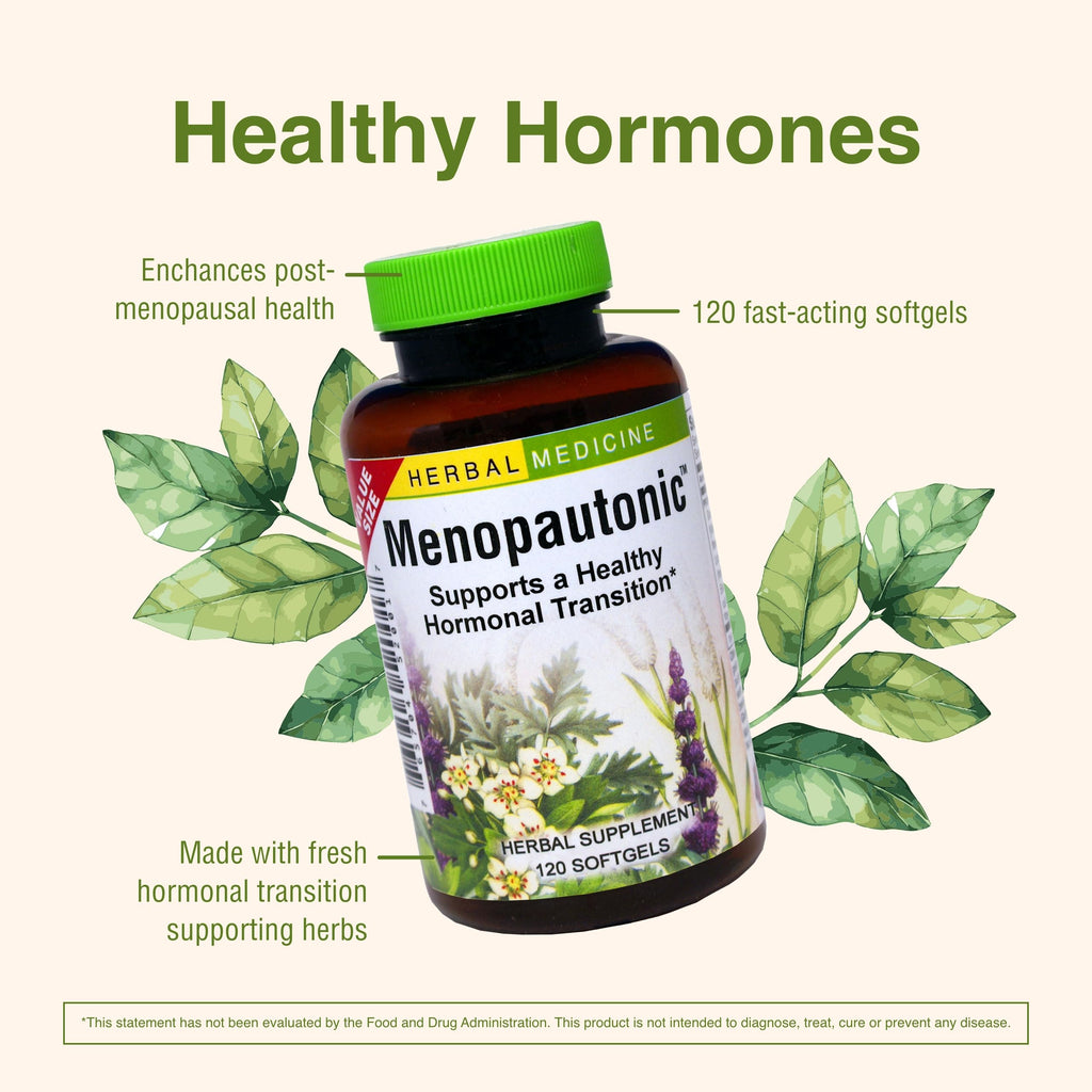 Herbs Etc. Menopautonic Softgels - Essential Supplement for Women - Hormonal Transition Support Supplement - Offers Menopausal Support with Dong Quai & Motherwort - 120 Softgels (120 Servings) Herbs Etc. Au supplements