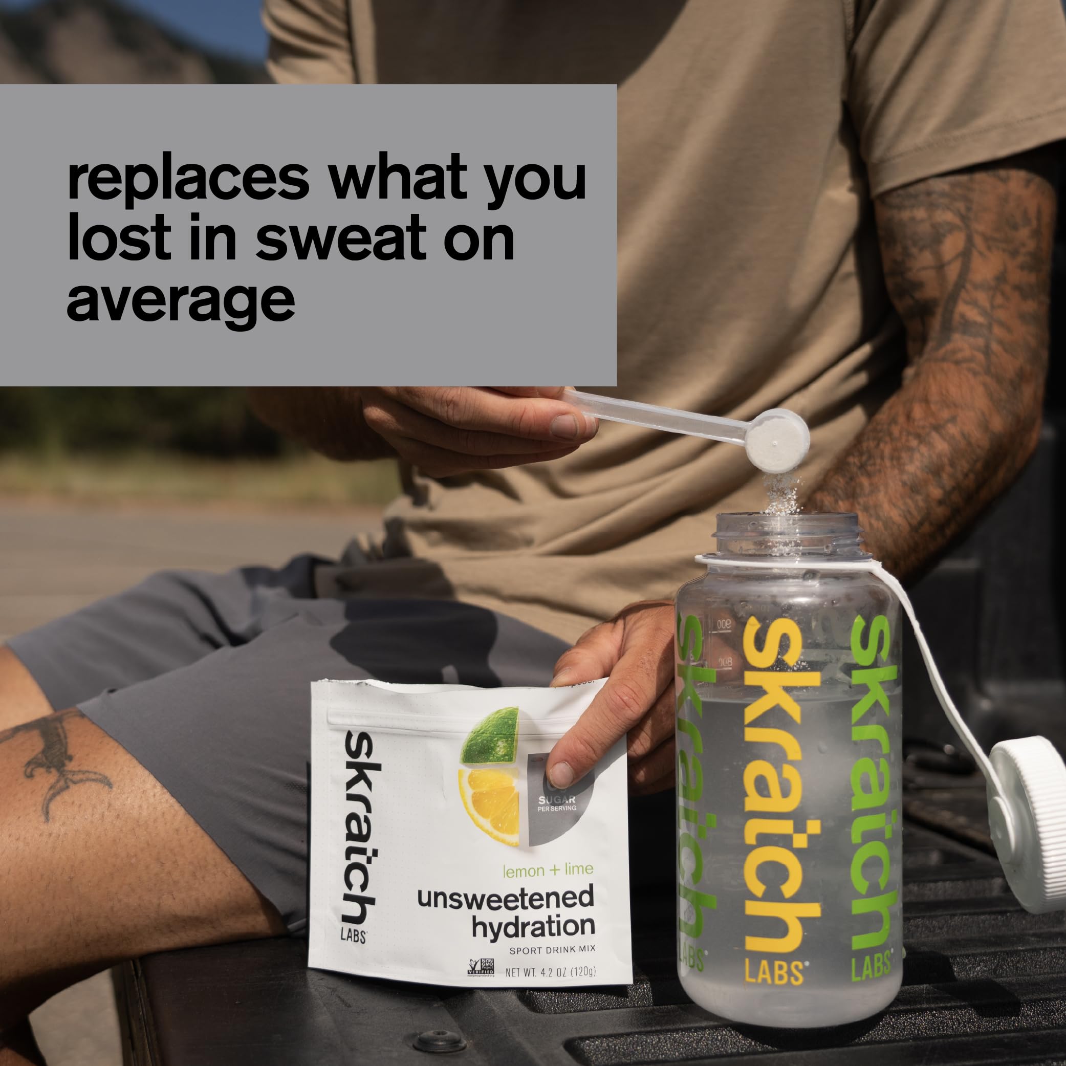 Skratch Labs Unsweetened Hydration Sport Drink Mix | Sugar Free | Electrolytes Booster | Lemon + Lime - 30 Servings | Non-GMO