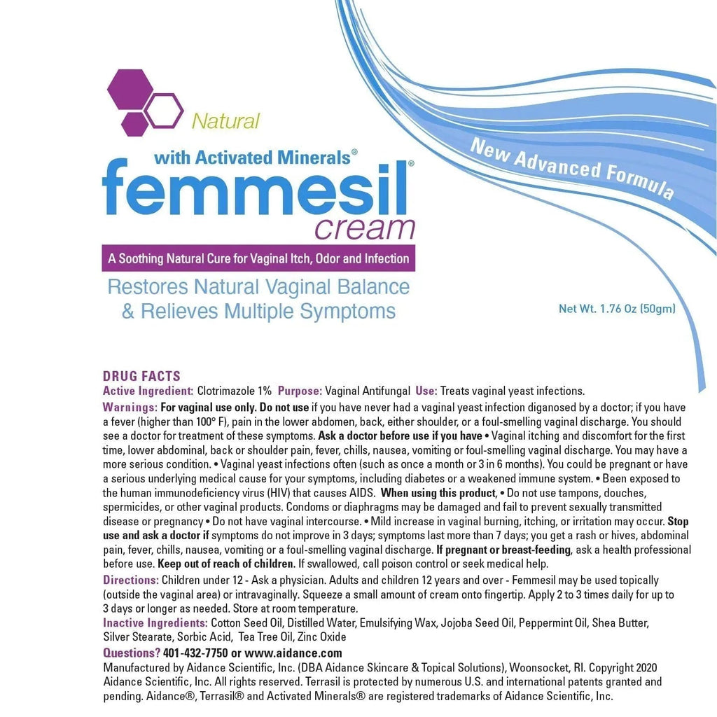 Femmesil Feminine Care Vaginal Health Antifungal Cream for Relief from Yeast Infection, Vaginal Itch & Irritation Aidance Au supplements