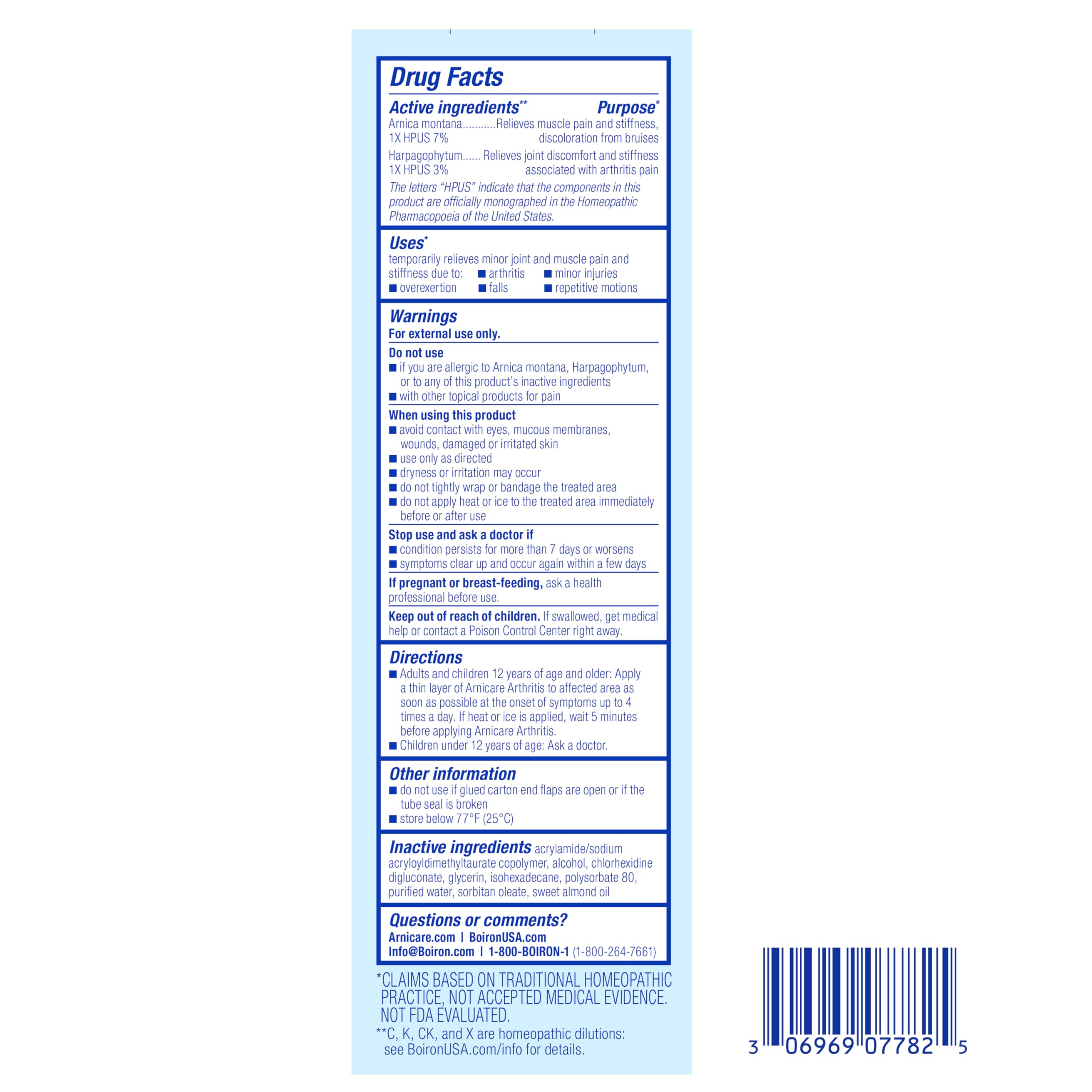 Boiron Arnicare Arthritis Cream for Pain Relief of Knees, Hands, Wrists, Elbows, Joints & Muscles – Quickly Absorbed & Fragrance-Free – 4.2 oz Boiron Au supplements
