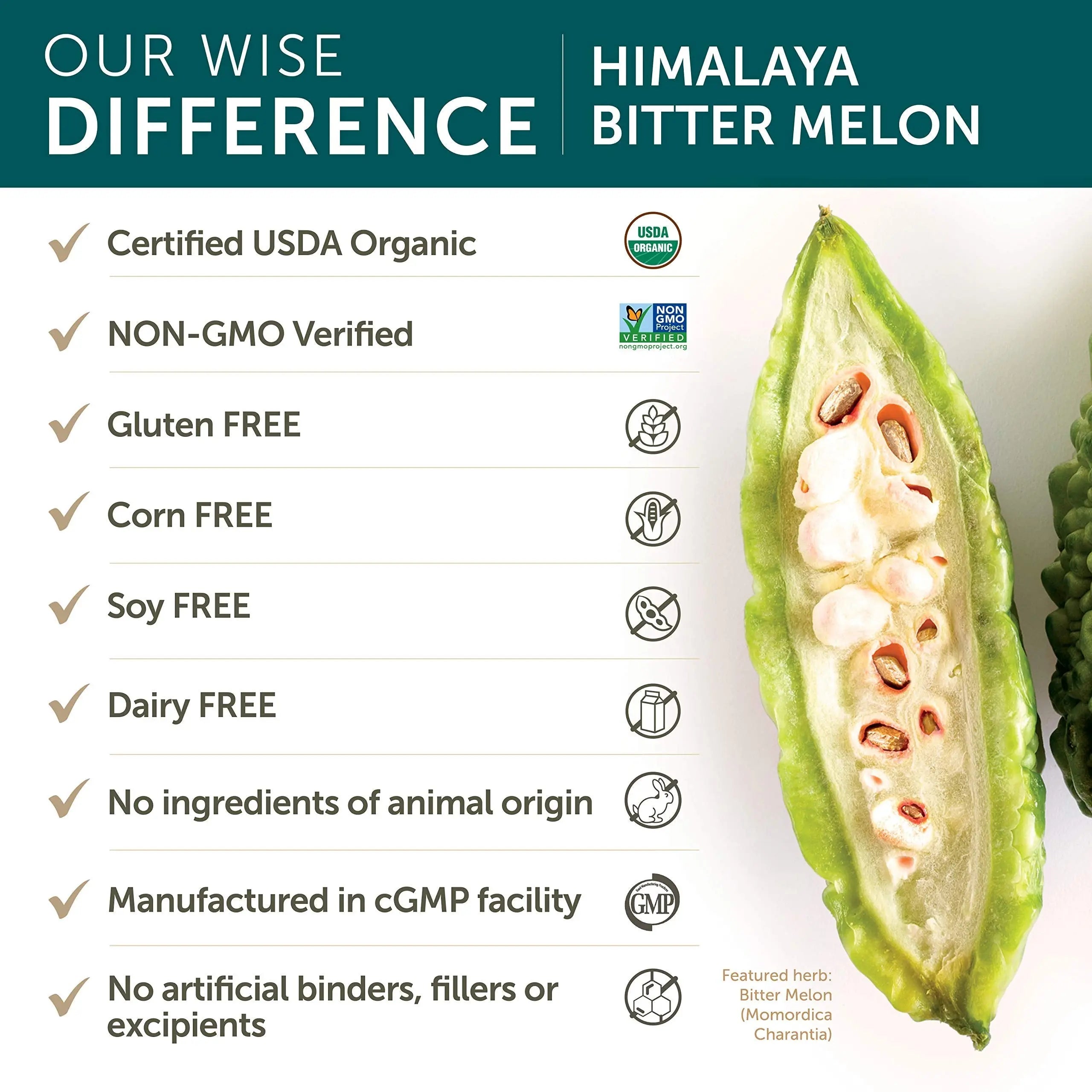 Himalaya Organic Bitter Melon/Karela Herbal Supplement, Glycemic Support and Weight Himalaya Au supplements