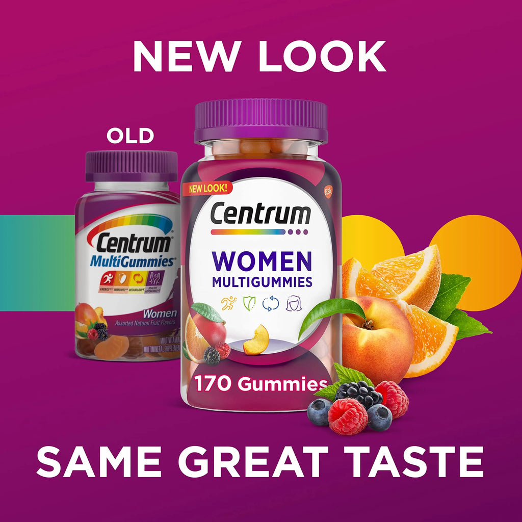 Centrum MultiGummies Gummy Multivitamin for Women, Multivitamin/Multimineral Supplement with Vitamin D3, B and Antioxidants Centrum Au supplements
