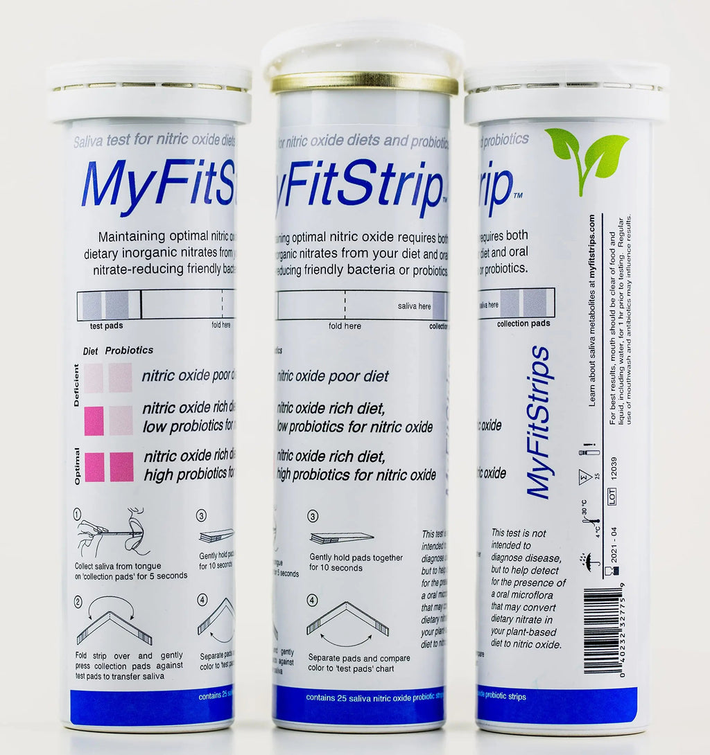 Nitric Oxide Test Strip - Track Both Prebiotic Nitrate and Biomarker for Nitric Oxide MyFitStrip Au supplements
