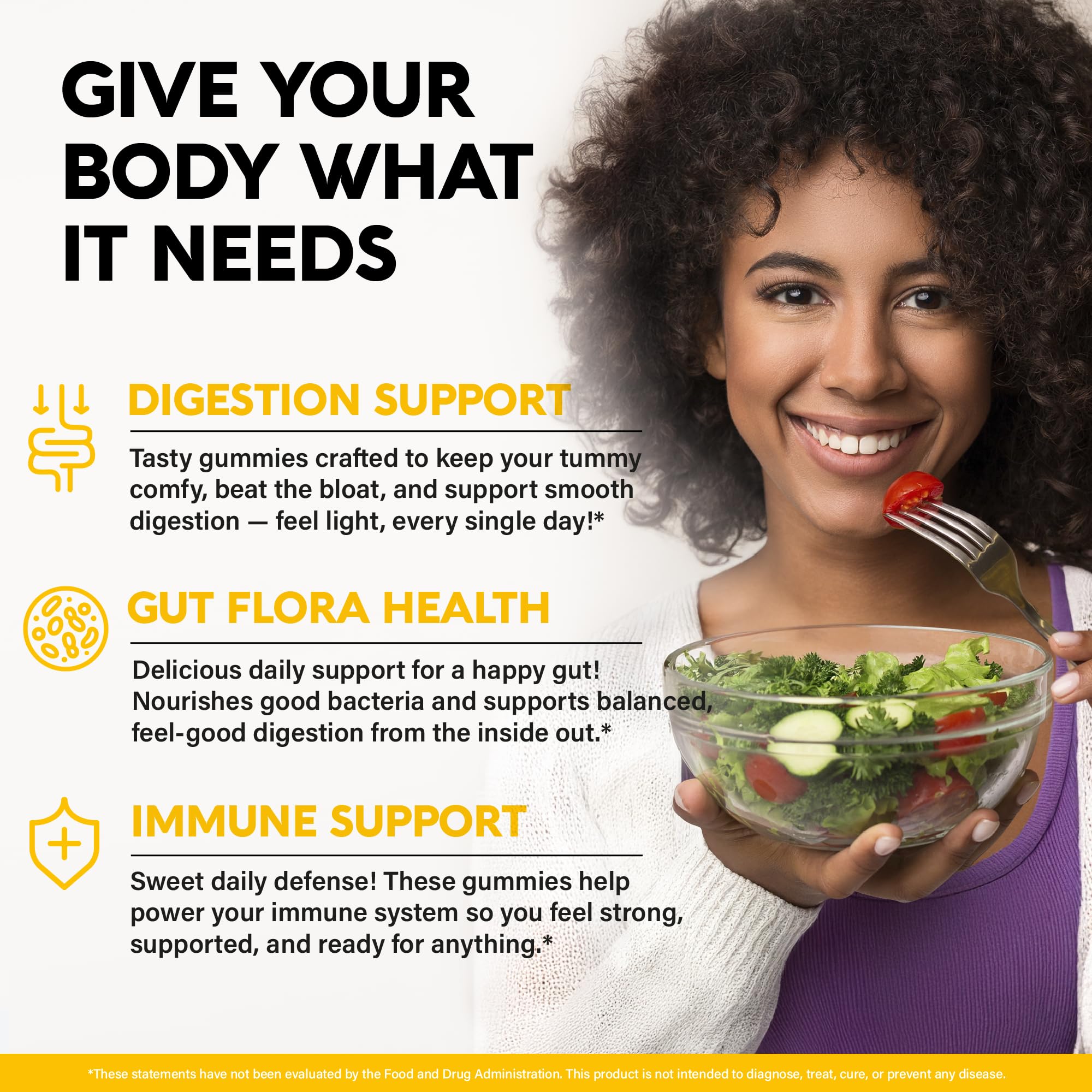 Probiotic Gummies 10B CFU with Prebiotic Fiber - Digestion & Immune Support - Debloat, Stomach & Gut Comfort - Probiotics for Women & Men - Natural Berry Flavor - Vegan & Sugar-free - 60 Gummies NUTRAHARMONY Au supplements