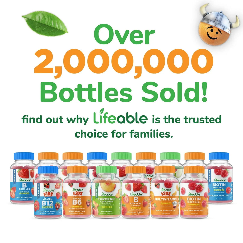 Lifeable Kids Multivitamin Gummies | Great Tasting Multivitamin for Kids | with Vitamins A, C, D, E, B6, B12, Zinc, Biotin Lifeable Au supplements