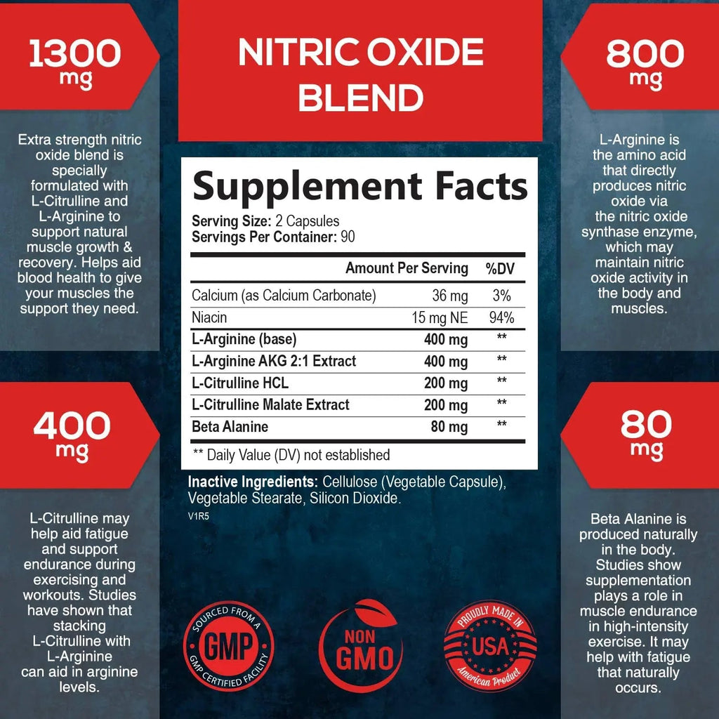 Extra Strength Nitric Oxide Supplement L Arginine 3X Strength - Citrulline Malate, AAKG SILVERONYX Au supplements