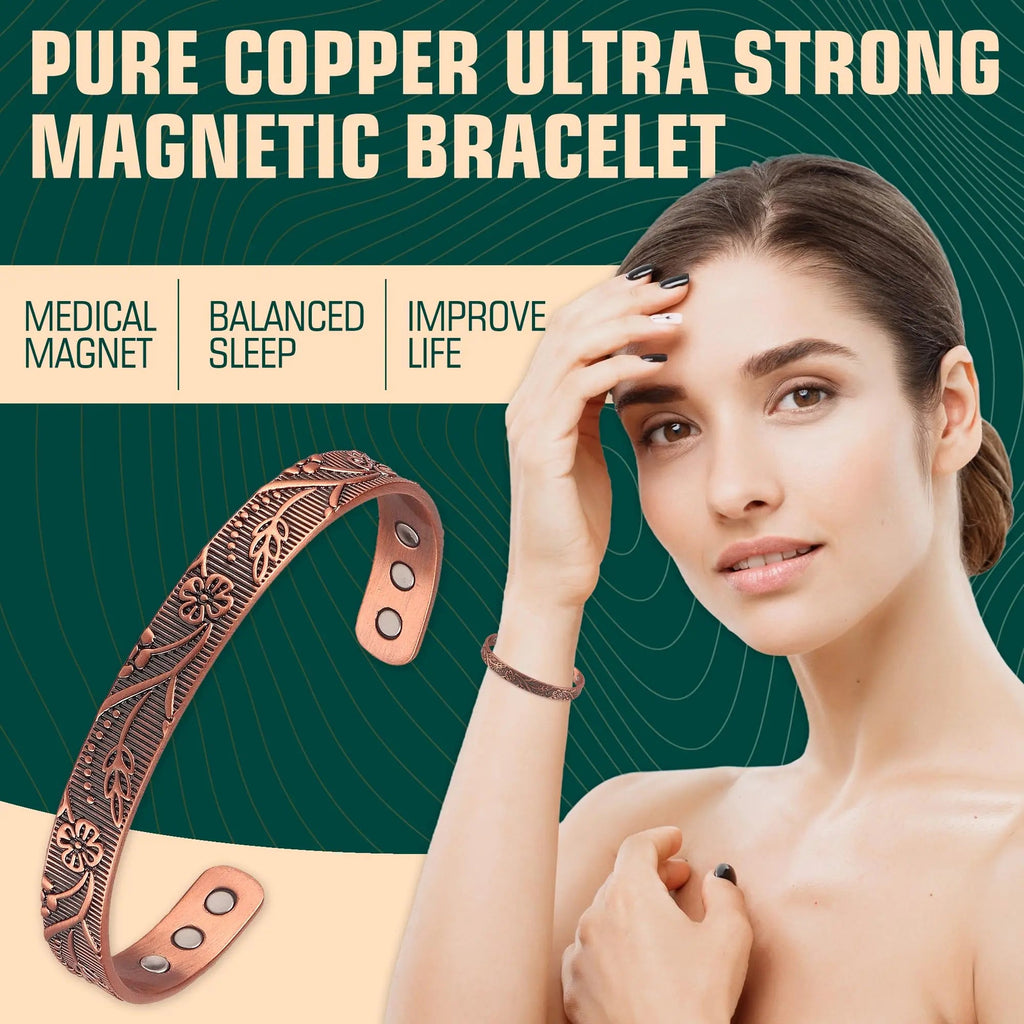 FASCIO Copper Bracelets and Copper Ring for Women Men,Adjustable Magnetic Lymphatic FASCIO Au supplements