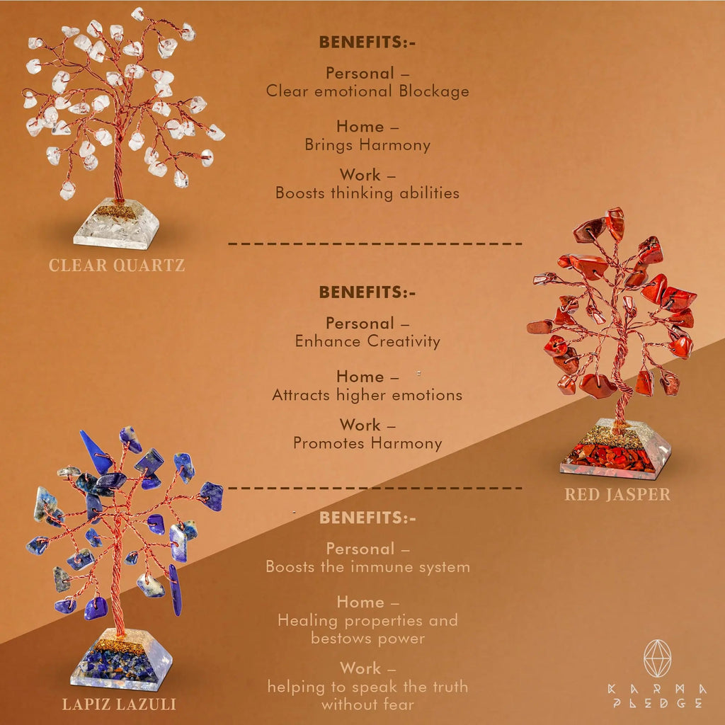 Crystal Tree Tree of Life 7 Chakra Healing Crystals & Stones for Positive Energy, Good Luck Gifts KARMAPLEDGE Au supplements