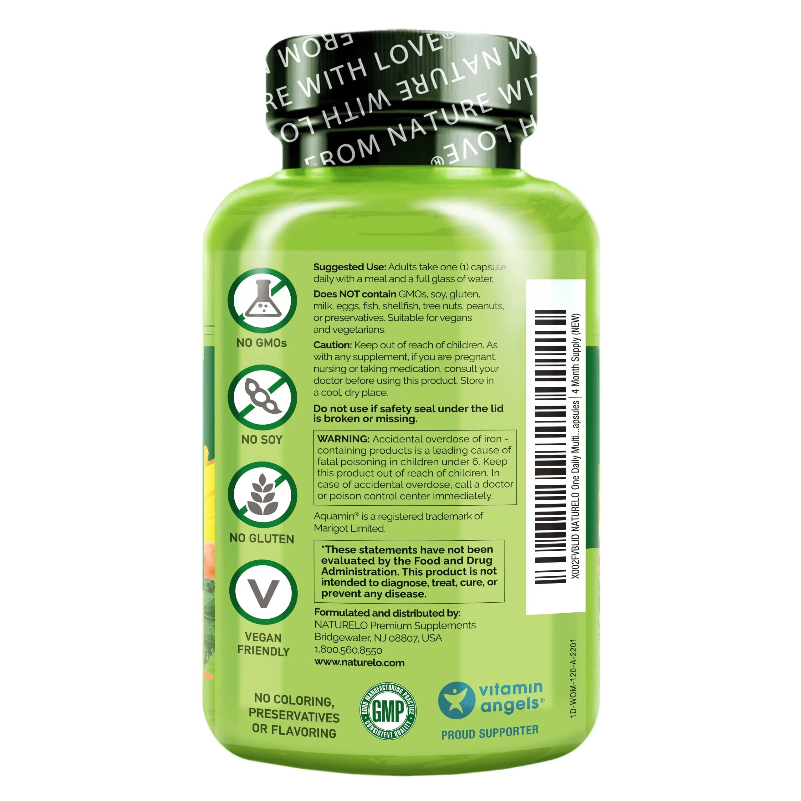 NATURELO One Daily Multivitamin for Women - Energy Support - Whole Food Supplement NATURELO Au supplements