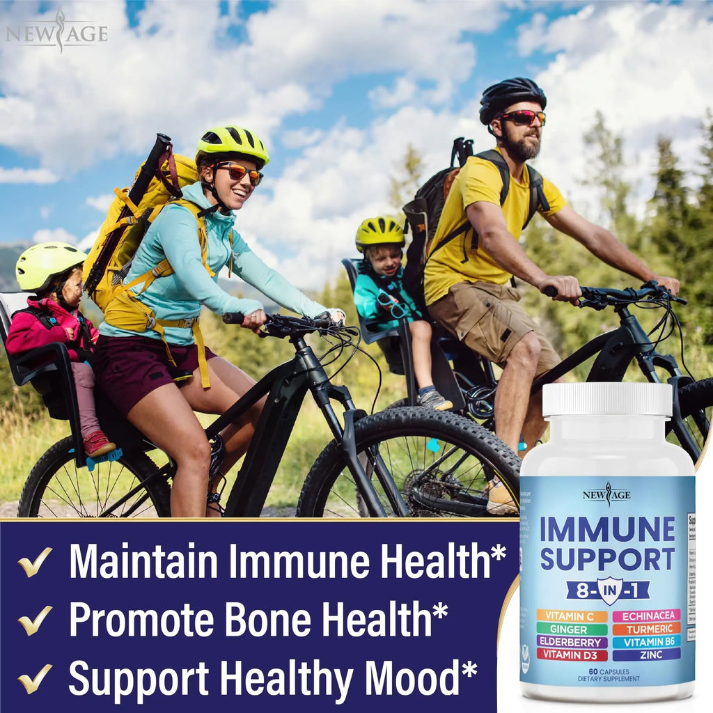 NEW AGE 8 in 1 Immune Support Booster Supplement with Echinacea, Vitamin C NEW AGE Au supplements