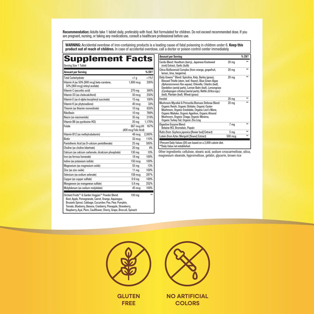 Nature's Way Alive! Adult Ultra Multivitamins, Promotes Energy Metabolism, Heart & Muscle Function*, with B-Vitamins Including Methylated B12, Gluten Free, 60 Tablets Nature's Way Au supplements