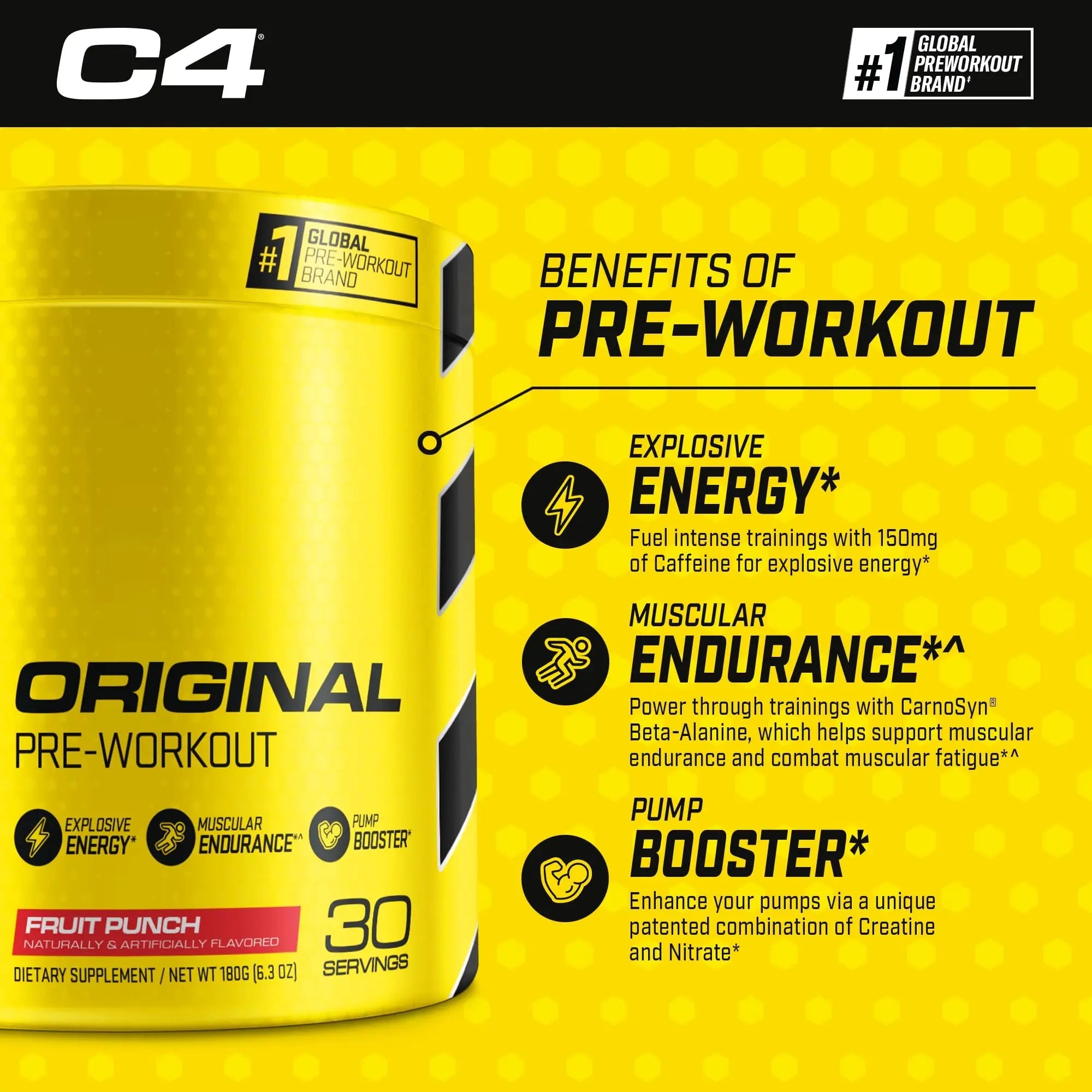 Cellucor Pre Workout & BCAA Bundle, C4 Original Pre Workout Powder, Fruit Punch Scivation Au supplements