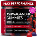 Ashwagandha Gummies – 120 Count - 2000 MG Ashwagandha Supplements with L-Theanine, GABA, Magnesium, Zinc & Vitamin D3 – Sugar-Free, Vegan,