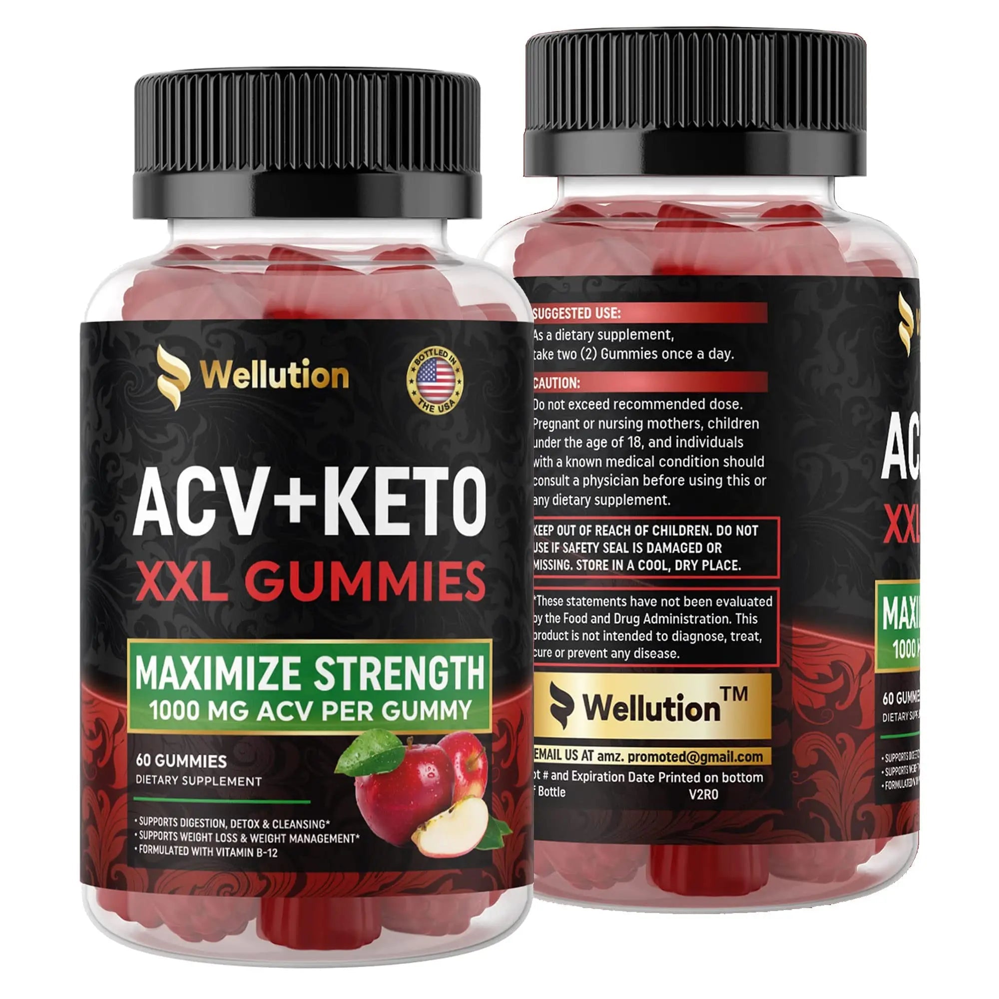 WELLUTION (2 Pack Gummies Apple Cider Vinegar - Formulated to Support Healthy Weight WELLUTION Au supplements