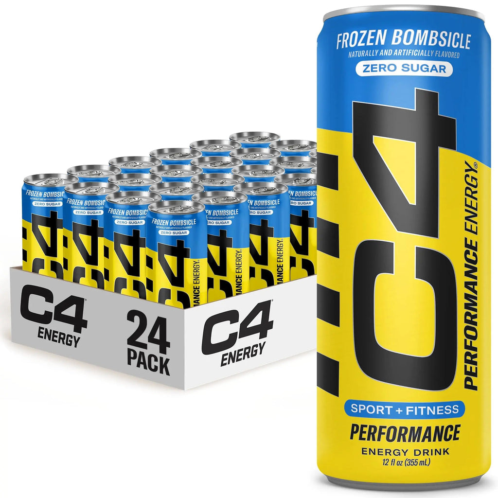 C4 Energy Drink 12oz (Pack of 24) - Frozen Bombsicle - Sugar Free Pre Workout Performance Cellucor Au supplements