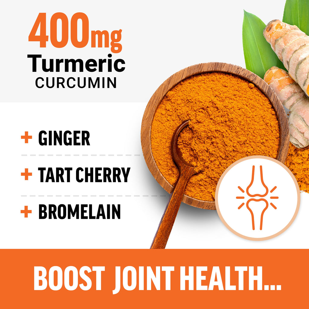 FORCE FACTOR Better Turmeric Supplement 400mg with Black Pepper & Ginger, Extra Strength Joint Support, Superior Absorption