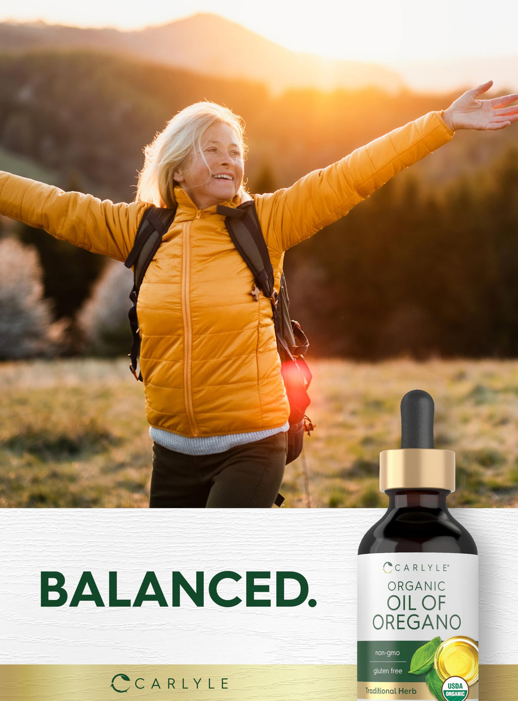 Carlyle Organic Oil of Oregano Liquid Drops - 2 fl oz - 1 Year Supply | Vegan Herbal Supplement | Non-GMO, Gluten Free