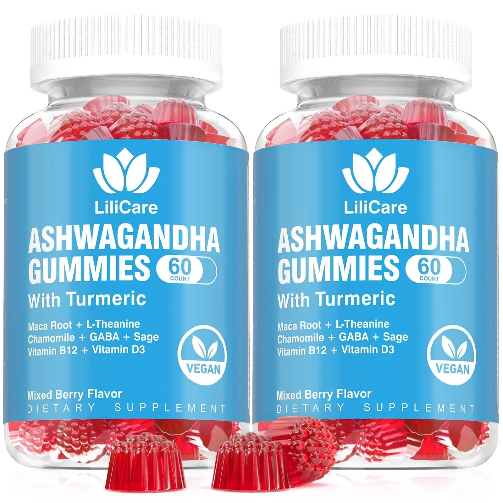 EnvyDeal 2 Pack Ashwagandha Gummies for Immune Support, 2000mg Organic Ashwa EnvyDeal Au supplements
