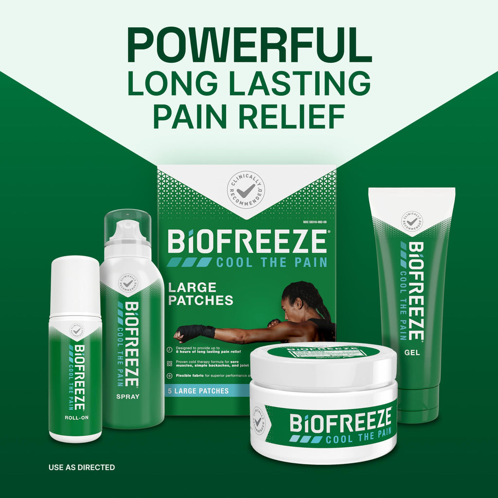 Biofreeze Pain Relief Gel for Knee, Neck, Hip, Joint, Shoulder, & Simple Backache, Arthritis Pain Reliever, Sore Muscle Relief, Colorless Menthol Gel 4 Fl Oz (Pack of 3) Biofreeze Au supplements