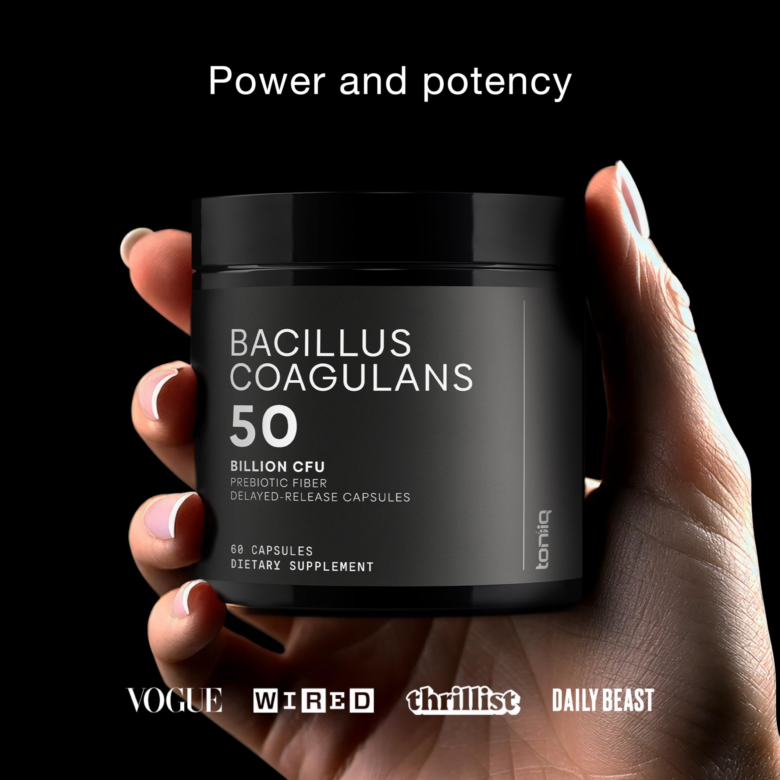 Toniiq Bacillus Coagulans Probiotic Supplement – Ultra High Strength 50 Billion CFU with FOS Prebiotic – Spore-Based Probiotic for Exceptional Stability – Third-Party Tested – 60 Capsules Toniiq Au supplements