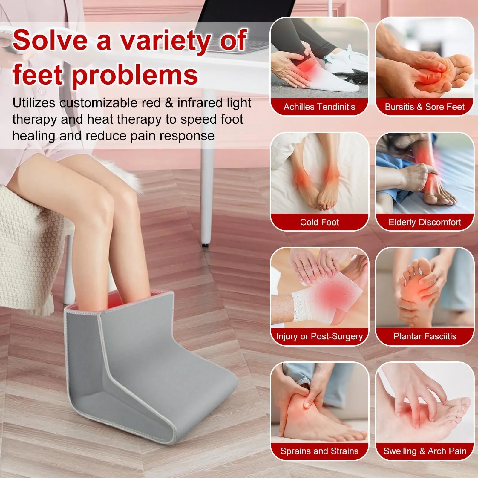Red Light Therapy Boot for Feet, Infrared Light Therapy Slipper for Perfect Foot Care, Ideal for Ankle Rutollmit Au supplements