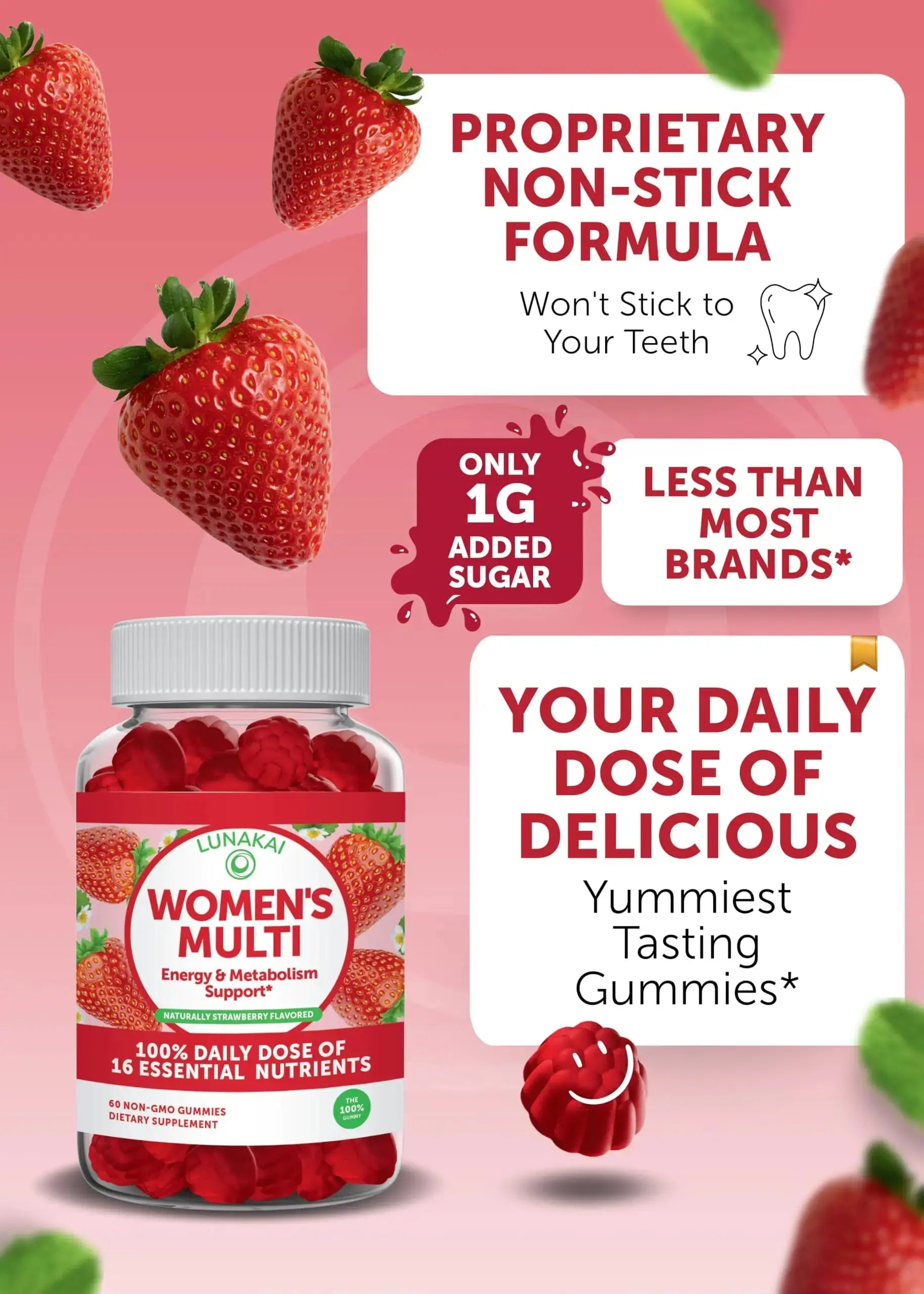 Lunakai Collagen and Women's Multivitamin Gummies Bundle - Non-GMO Anti Aging Supplements with Biotin, Zinc, Vitamin C and E Lunakai Au supplements