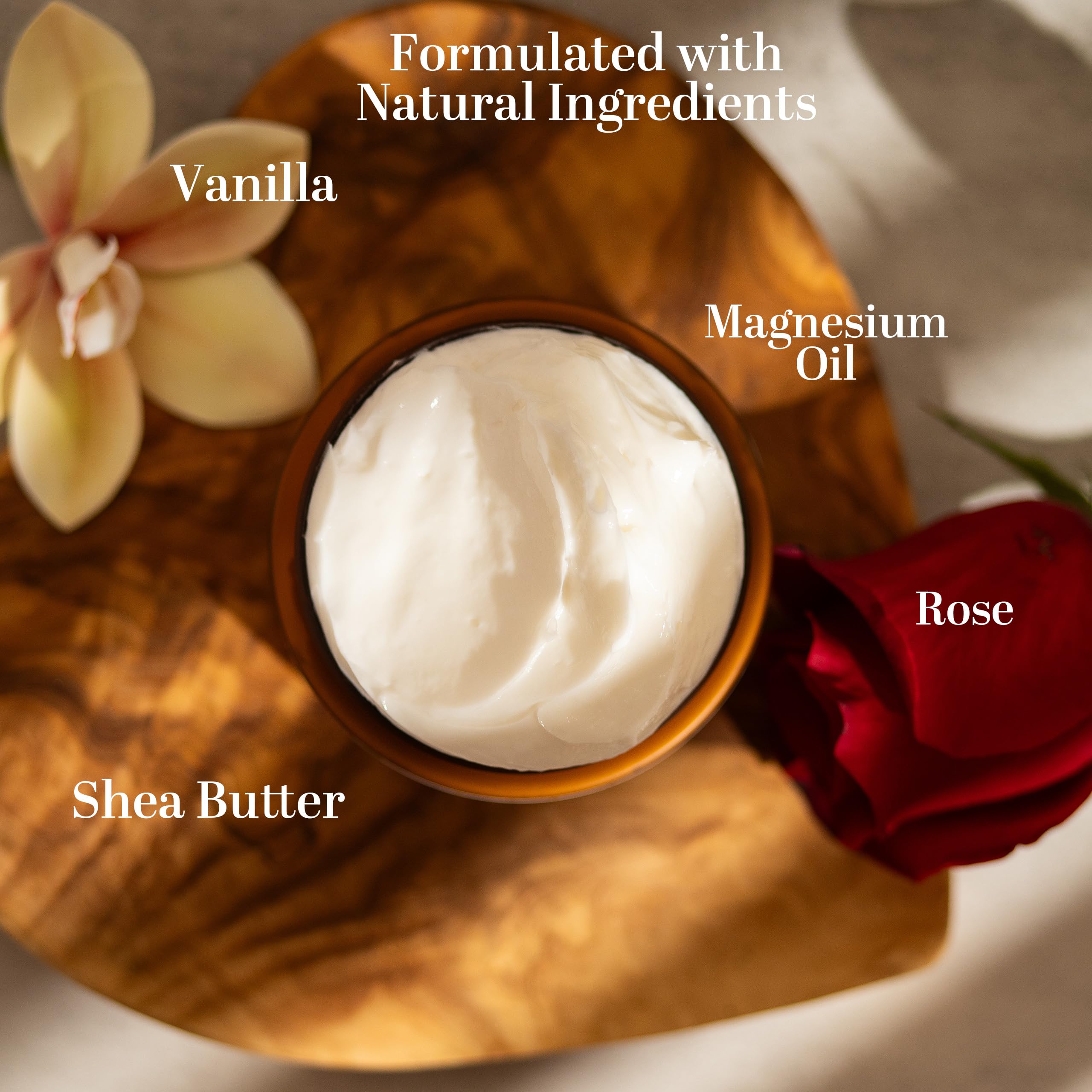Better Shea Butter Magnesium Lotion for Women | Vanilla Rose | For Pregnancy, Kids & Babies | Relieves Muscle Tension & Leg Cramps | Organic & Natural Ingredients Better Shea Butter Au supplements