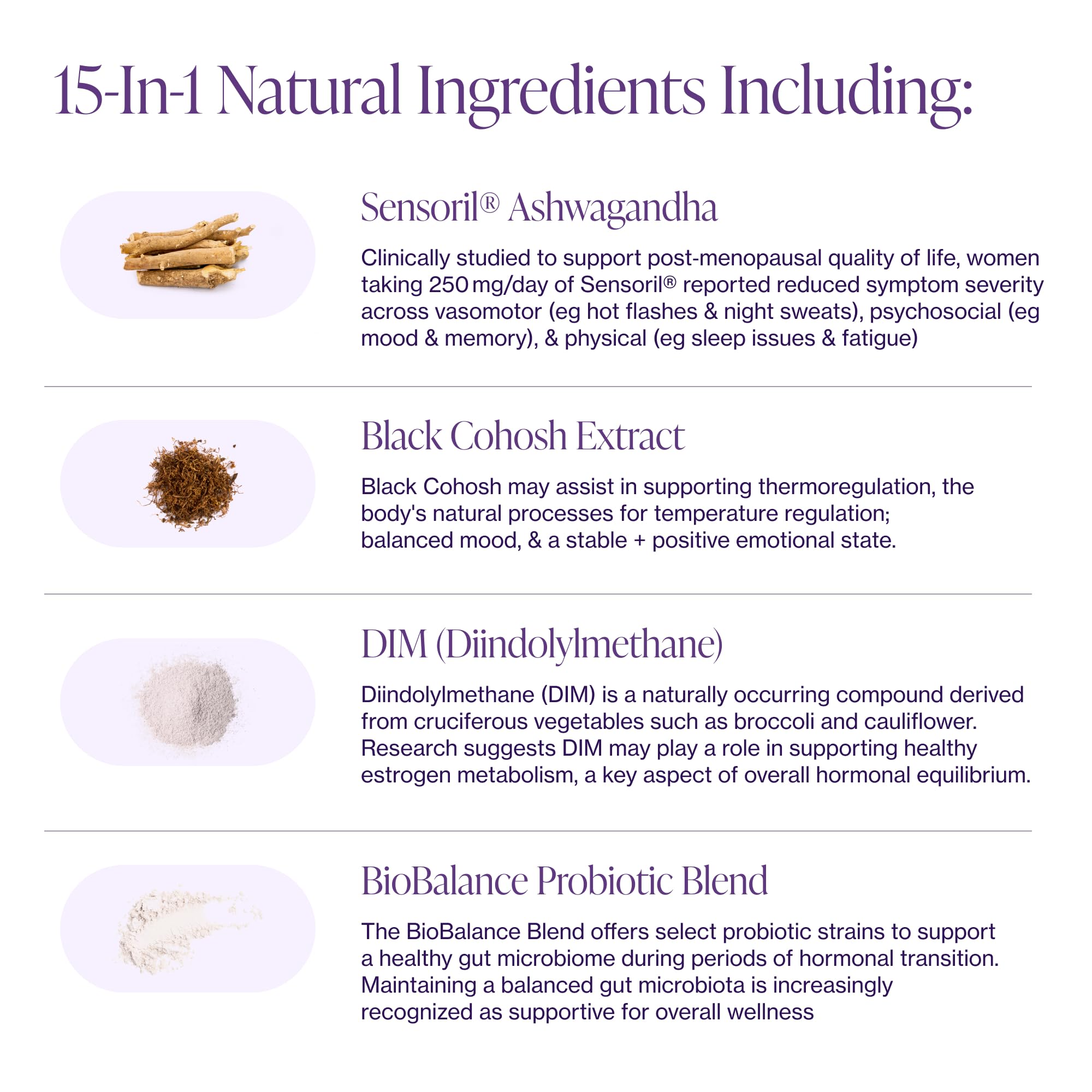 Menopause Supplements for Women - Natural Hormone Balance - Hot Flashes, Night Sweats, Sleep & Mood Support. with Sensoril® Ashwagandha, DIM, Chaste Berry & Black Cohosh Root - 60 Count Pure Micronutrients Au supplements