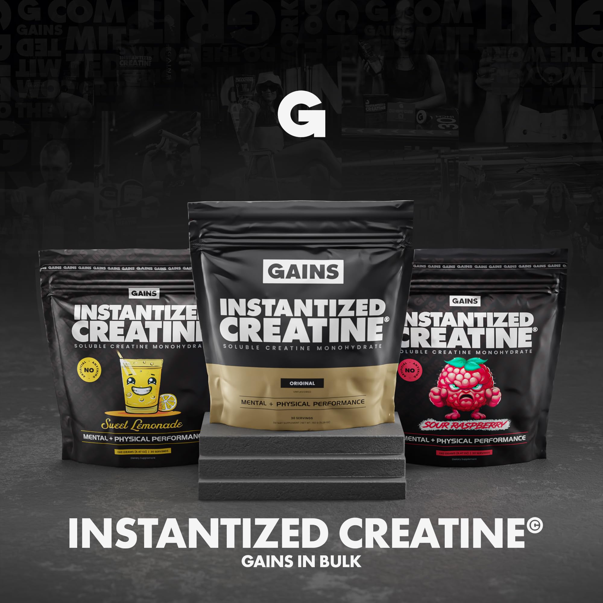 Gains in Bulk Instantized Creatine Monohydrate for Women and Men, Soluble Creatine Powder, Supports Muscle Building, Strength and Performance, Bodybuilding Supplements, Unflavored, 30 Servings GAINS IN BULK GAINSINBULK.COM Au supplements