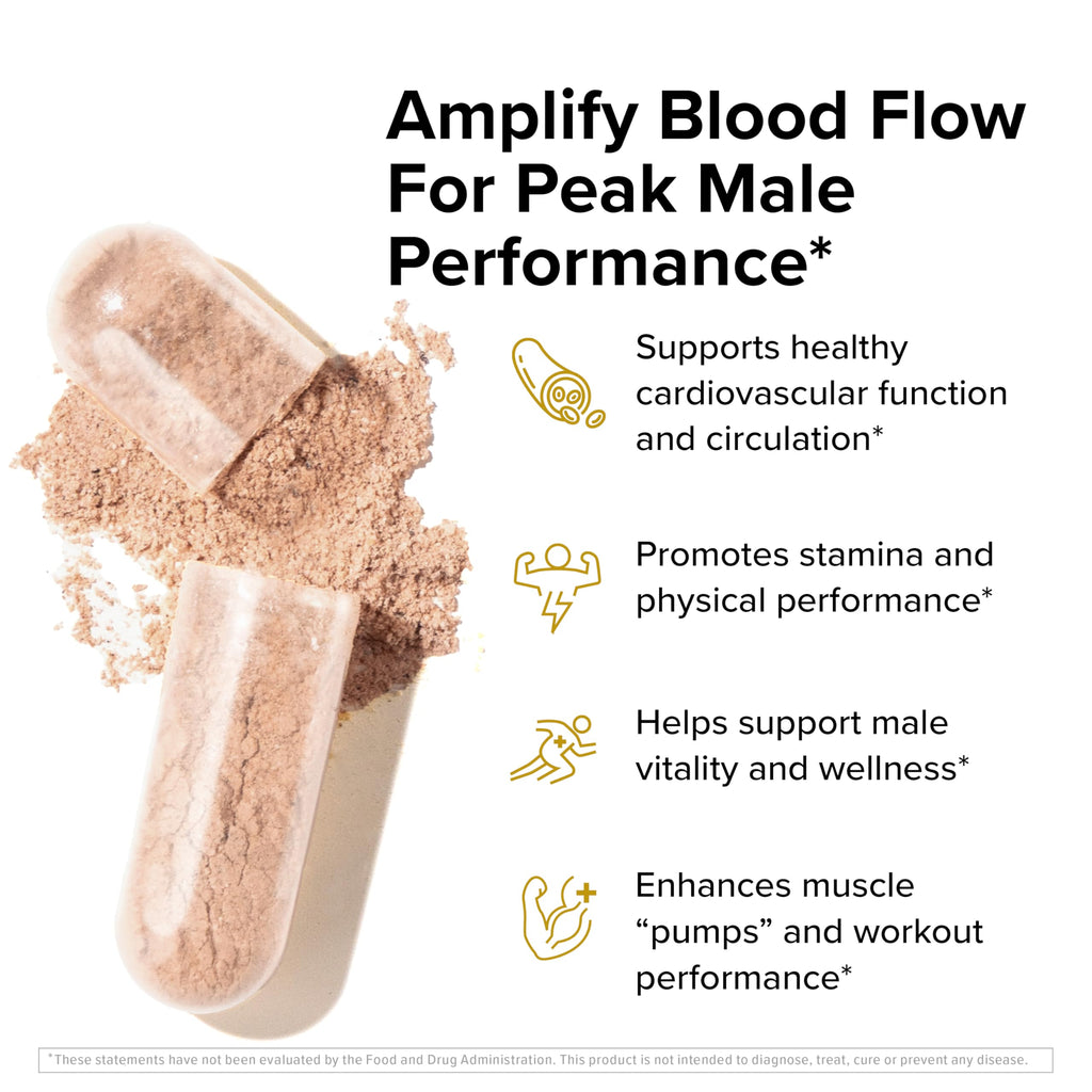 InnoSupps Nitro Wood Magnum – Nitric Oxide Booster for Men – Supports Blood Flow, Circulation & Male Performance – Stamina, Endurance & Size Support – 60 Veg Capsules