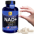 YAM Health Liposomal NAD Nicotinamide Riboside Equivalent with Trans-Resveratrol 300mg, Premium Halal NAD Supplement for Energy Metabolism, DNA Repair and Longevity, Vegan, Non-GMO (60 Count) YAM Health Au supplements