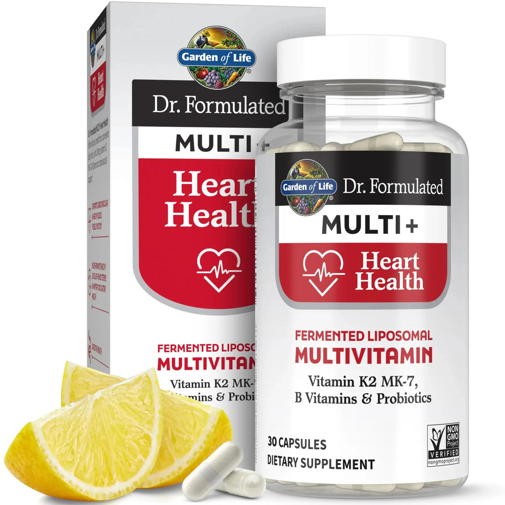 Garden of Life Dr. Formulated Multi+ Heart Health - Fermented Liposomal Multivitamin + Vitamin K2 MK-7, B Vitamins & Probiotics Garden of Life Au supplements