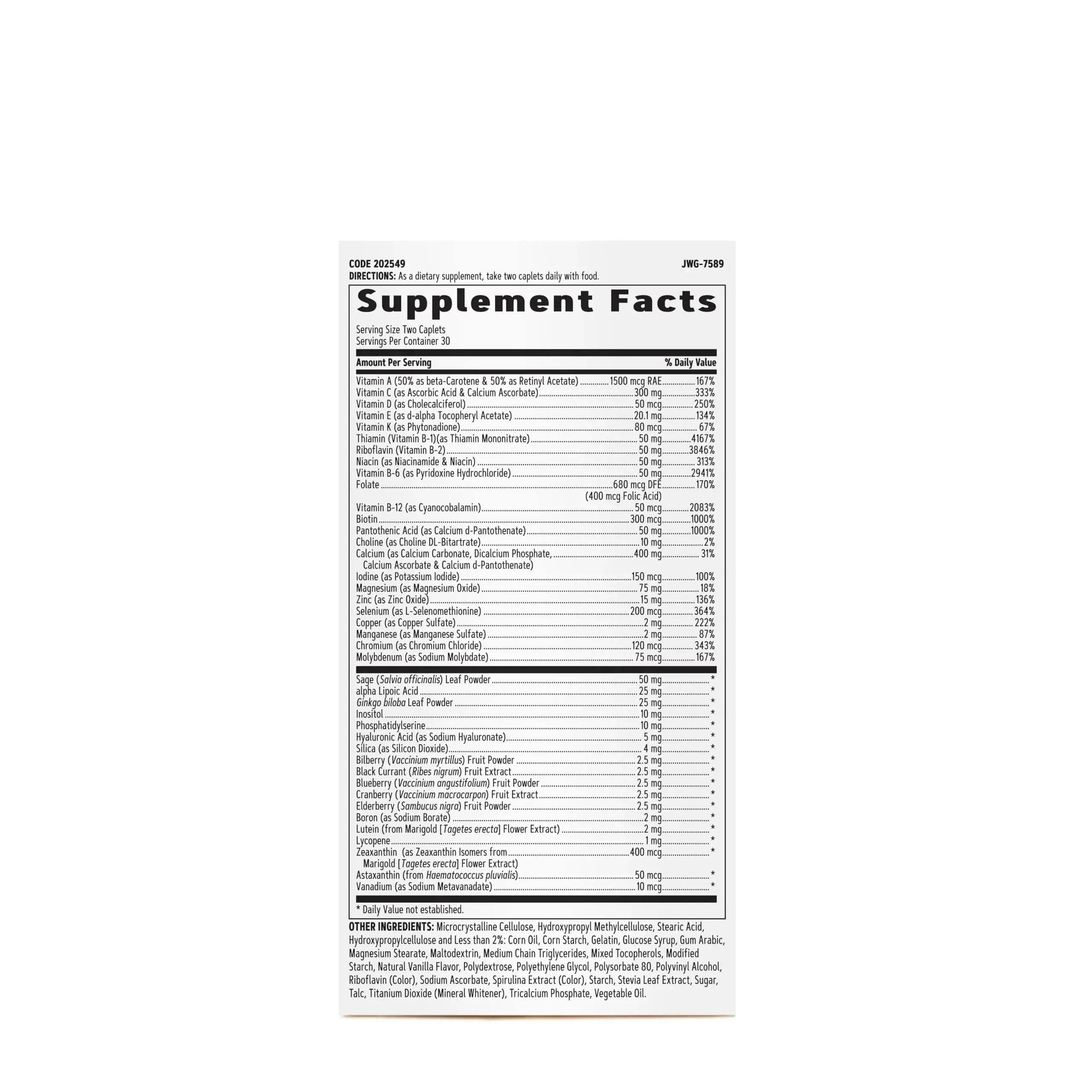 GNC Women's Multivitamin 50 Plus |Supports Bone, Eye, Memory, Brain and Skin Health GNC Au supplements