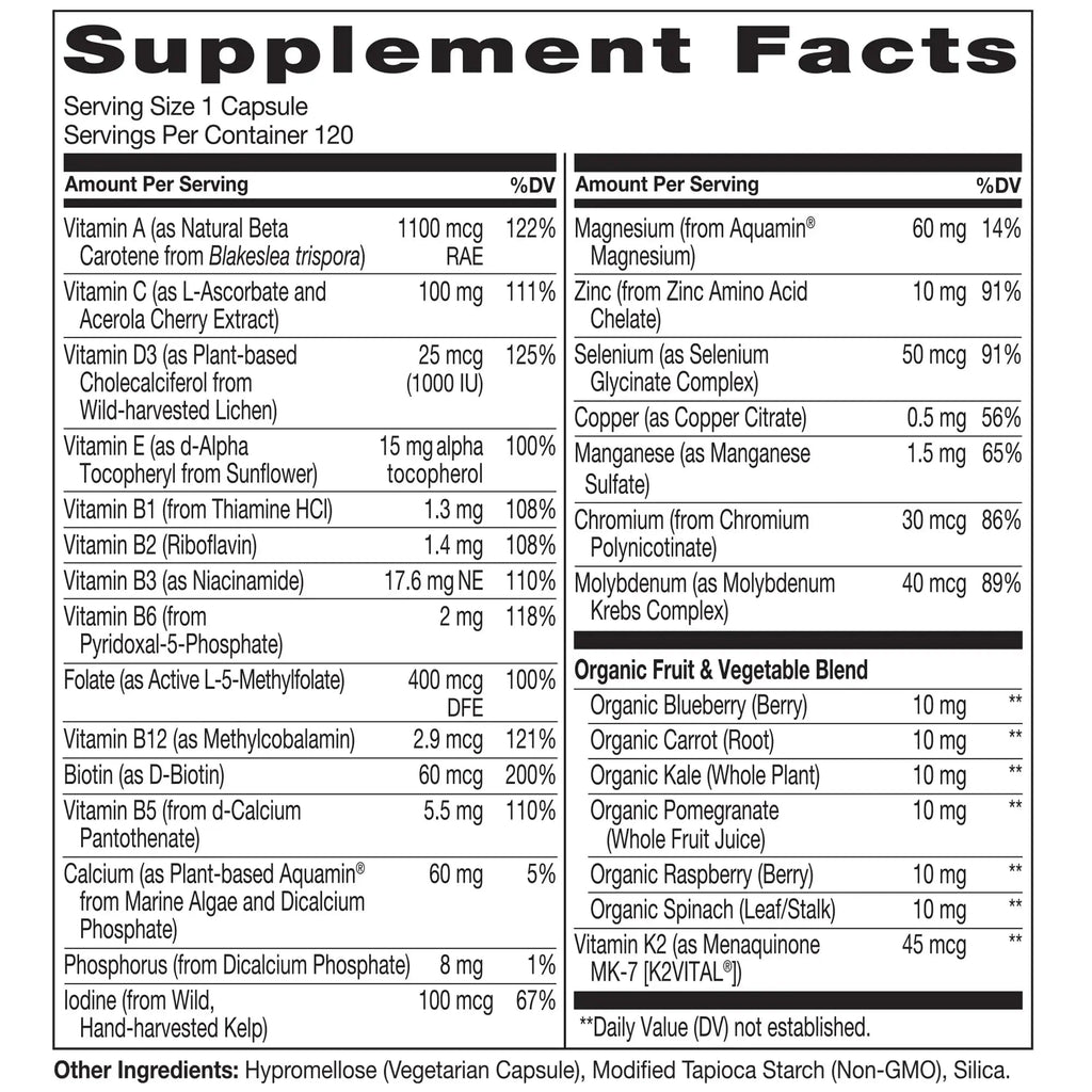 NATURELO Mens Multivitamins for Men 50+ - One Daily Multivitamin for Men with Vitamins, Minerals & Organic Whole Foods, Boost Energy & Health, NATURELO Au supplements