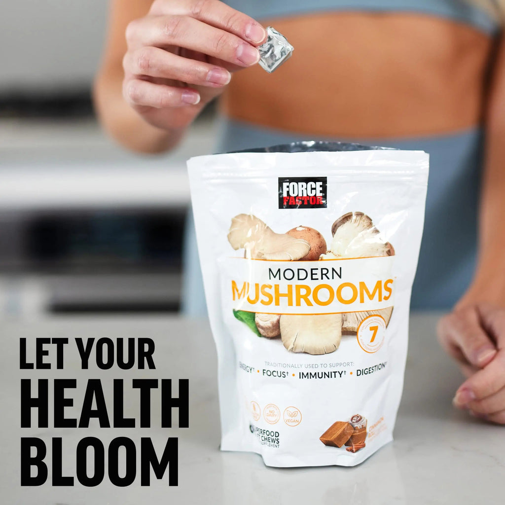 FORCE FACTOR Modern Mushrooms Soft Chews, Mushroom Supplement with Lions Mane Force Factor Au supplements