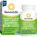 Renew Life Metabolic Boost Pre + Pro + Postbiotic; Prebiotics, Probiotics and Postbiotics Renew Life Au supplements