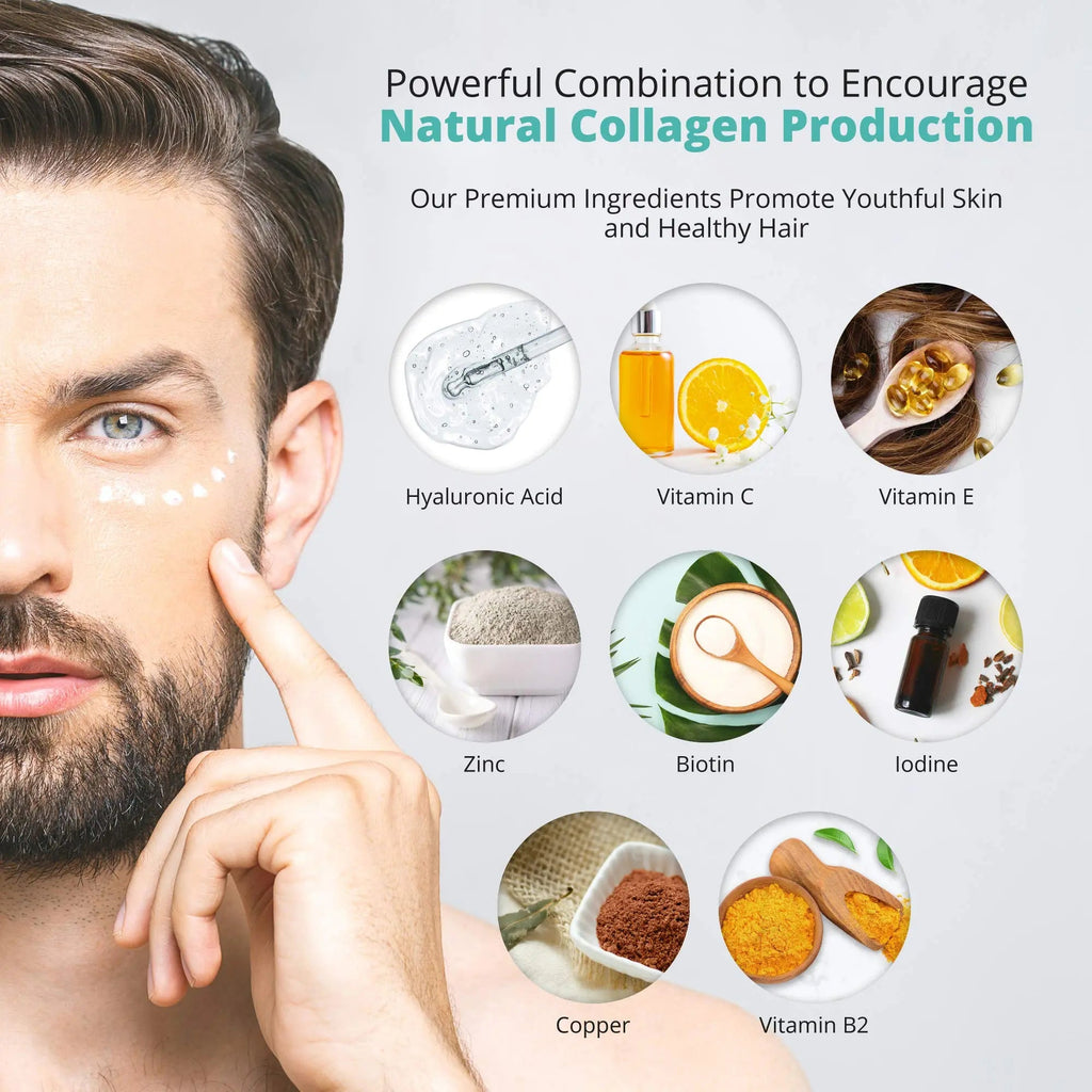 Marine Collagen Capsules 1000mg - 120 Capsules - 9 Powerful Skin Supporting Nutrients VitaBright Au supplements