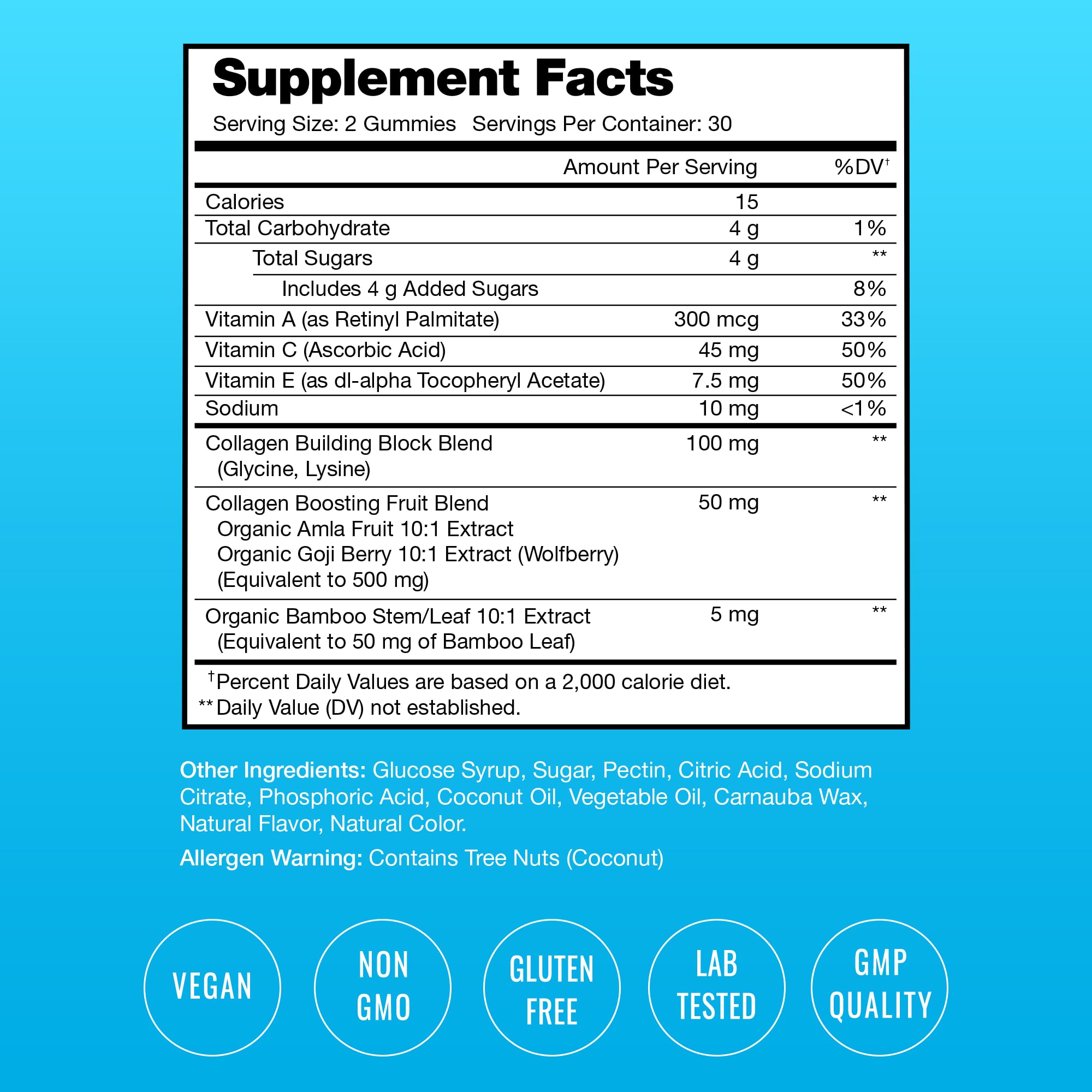 NutraChamps Collagen Boosting Gummies, Collagen Booster Gummy for Natural Collagen Production, Vegan Pectin Supplements Chews for Women & Men,