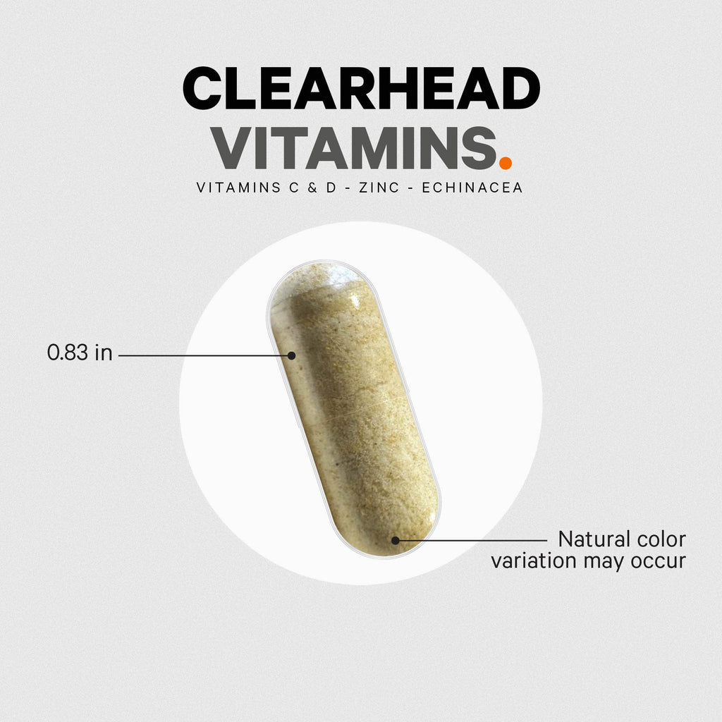 Codeage Clearhead Echinacea+ Supplement - Echinacea, Schisandra, Feverfew, Coptis, American Ginseng, Astragalus, Garlic, Probiotics, Vitamins C & D3, Zinc, Selenium - Clear Head Vitamin - 90 Capsules Codeage Au supplements