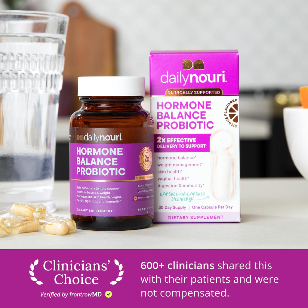 Daily Nouri Hormone Balance Probiotics for Women | Hormone Balance for Women | PMS, Hormonal Acne, & Bloating Support