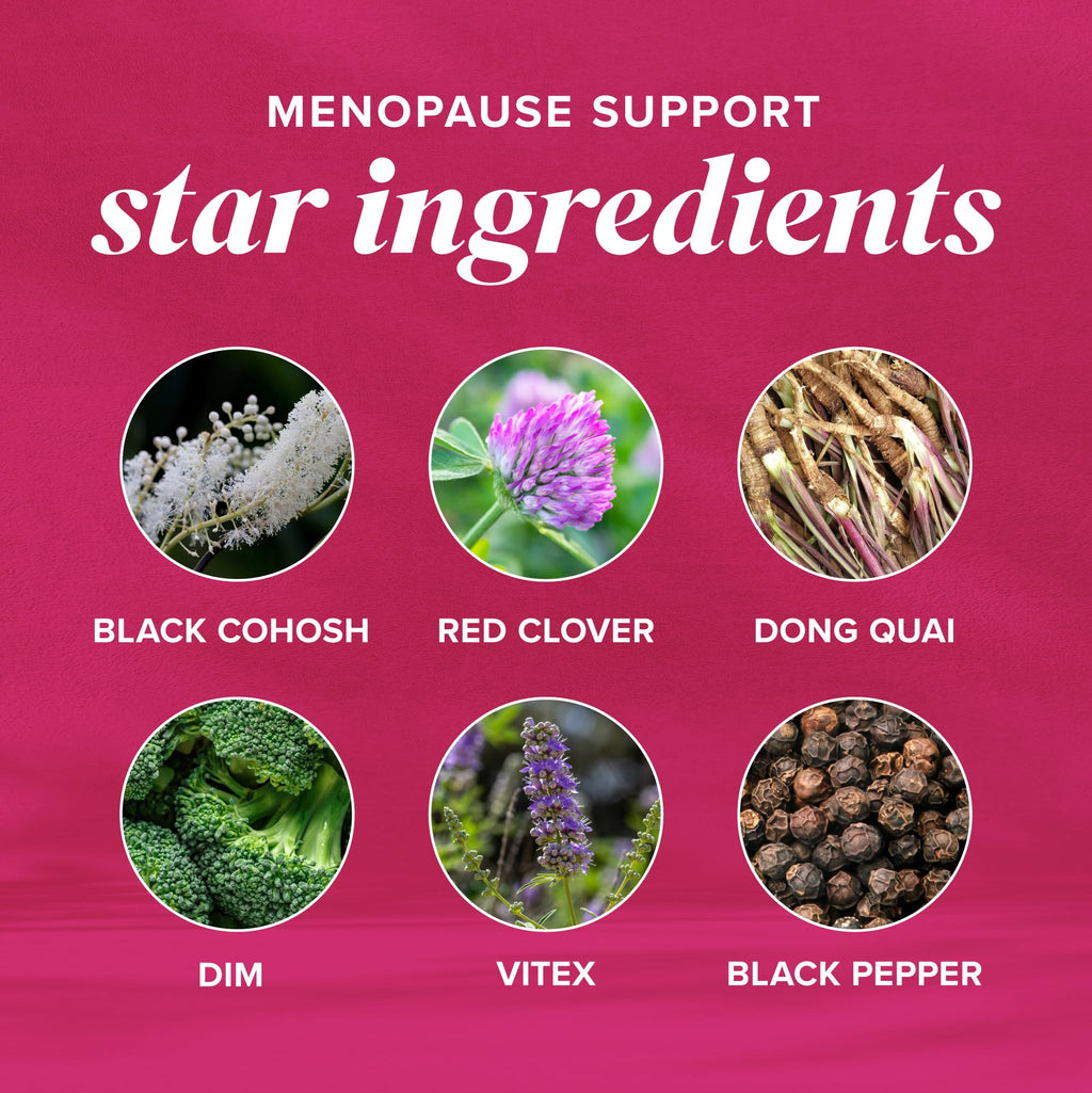Menopause Vitamins Beadlets with Black Cohosh, Red Clover & More | Hot Flashes, Night Sweats & Mood Support | Menopause Supplements for Women with Dong Quai, Chaste Tree Berry & DIM | Non-GMO 30ct SMNutrition Au supplements