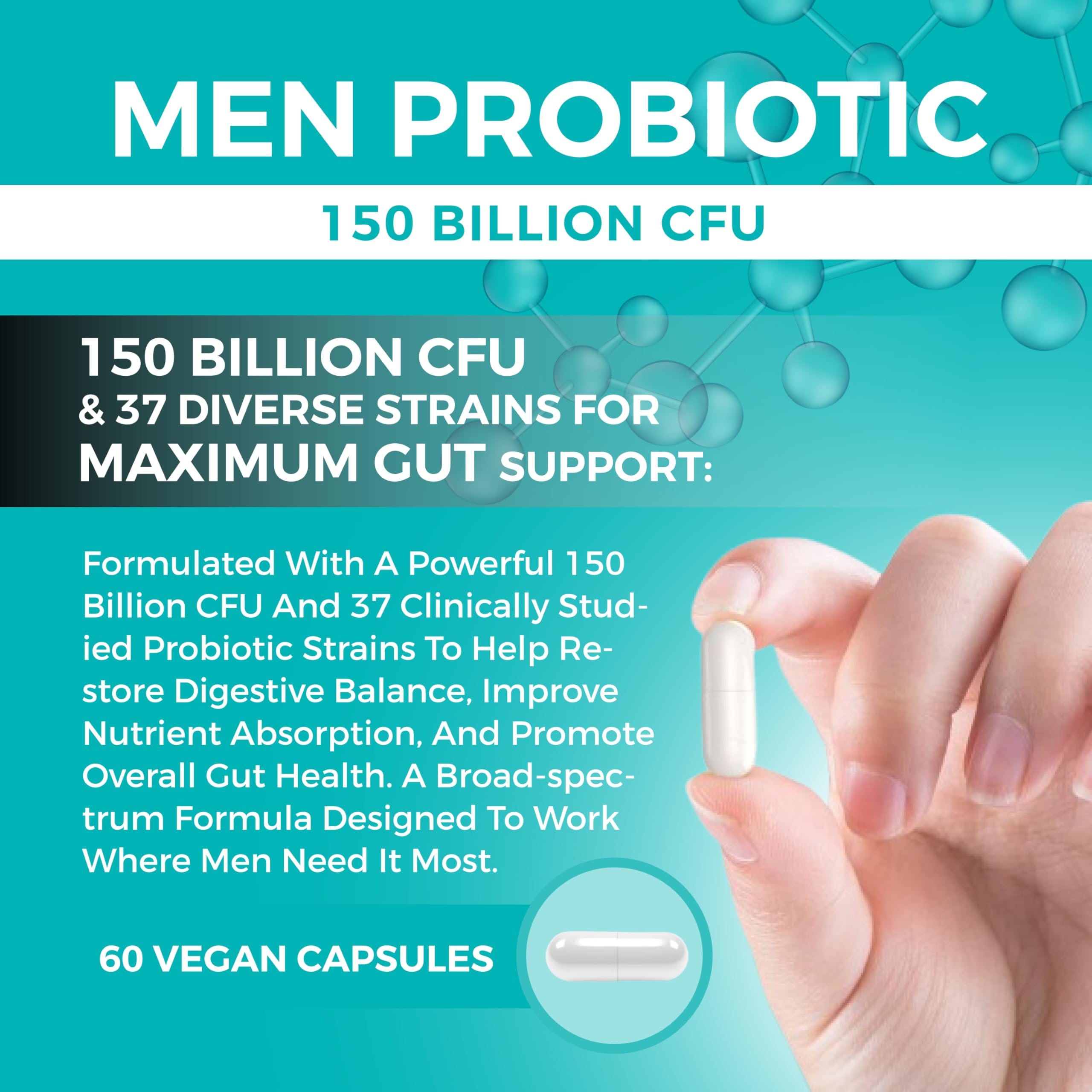 8-in-1 Bio Cultures Complex for Men – 150 Billion CFU Probiotics with 37 Diverse Strains, Organic Prebiotics, Postbiotics & Digestive Enzymes – Supports Digestive Balance & Gut Microbiome MOMARY NUTRITION Au supplements