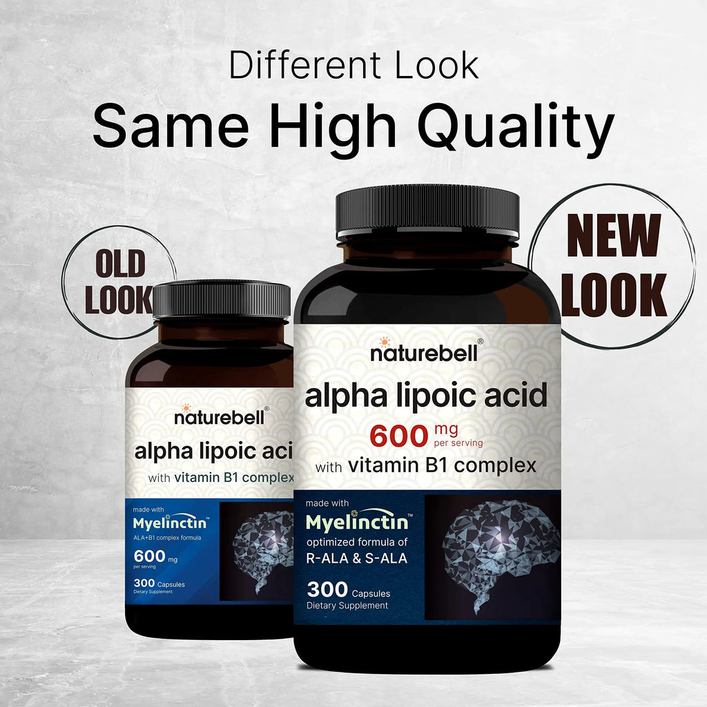NatureBell Alpha Lipoic Acid 600mg Per Serving | 300 Capsules - with Vitamin B1 NatureBell Au supplements