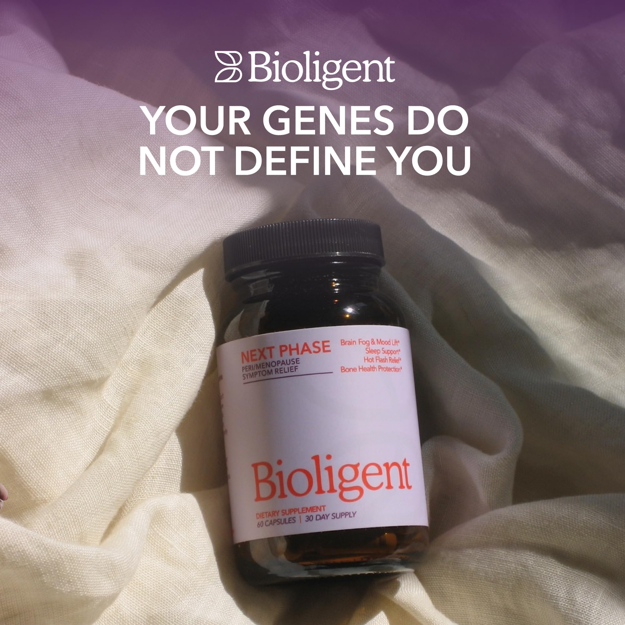 Bioligent Menopause Support Supplement for Women, Hot Flash, Sleep, Mood & Focus Support, Hormone-Free with Maca, Ginseng, Chamomile & Saffron, Non-GMO, 60 Capsules, 30 Day Supply BIOLIGENT Au supplements