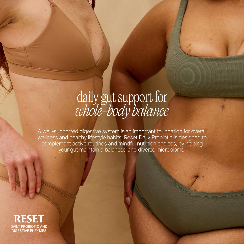 Reset Daily Probiotic + Prebiotic Plant Digestive Enzymes – Advanced Gut Reset for Women