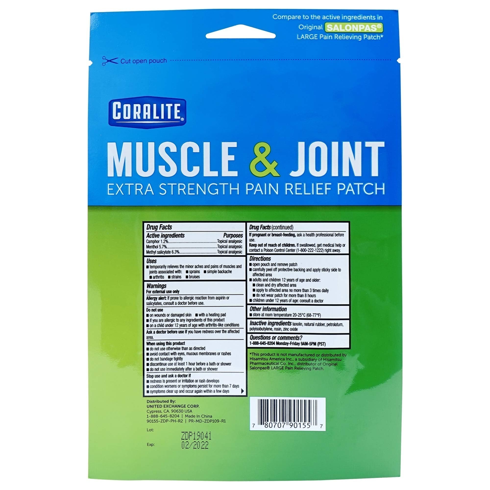 Coralite Pain Relieving Patch - Extra Strength Joint & Muscle Pain Relief Patches for Back Pain, Muscle Soreness and Joint Pain, 2 Patches Per Pack (24 Pack) Coralite Au supplements