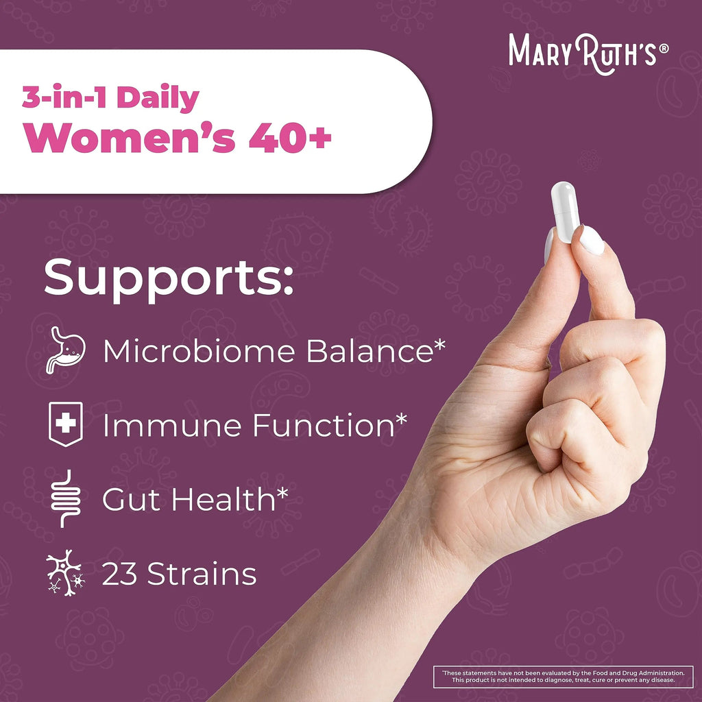 Mary Ruth's 3 in 1 Women's 40+ Health Probiotic, 30 CT MaryRuth Organics Au supplements