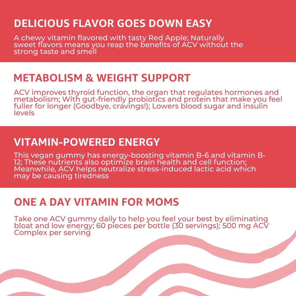 Baby Blues Apple Cider Vinegar Gummies - Vegan, Non-GMO & Gluten-Free, Postpartum Dietary Supplement Baby Blues Au supplements