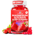 Lofux Magnesium Glycinate Gummies 400mg, Sugar Free Magnesium Gummies for Adults Women, Men, Chewable Supplement Gummy with L-Threonate, Vitamin D, B6, CoQ10