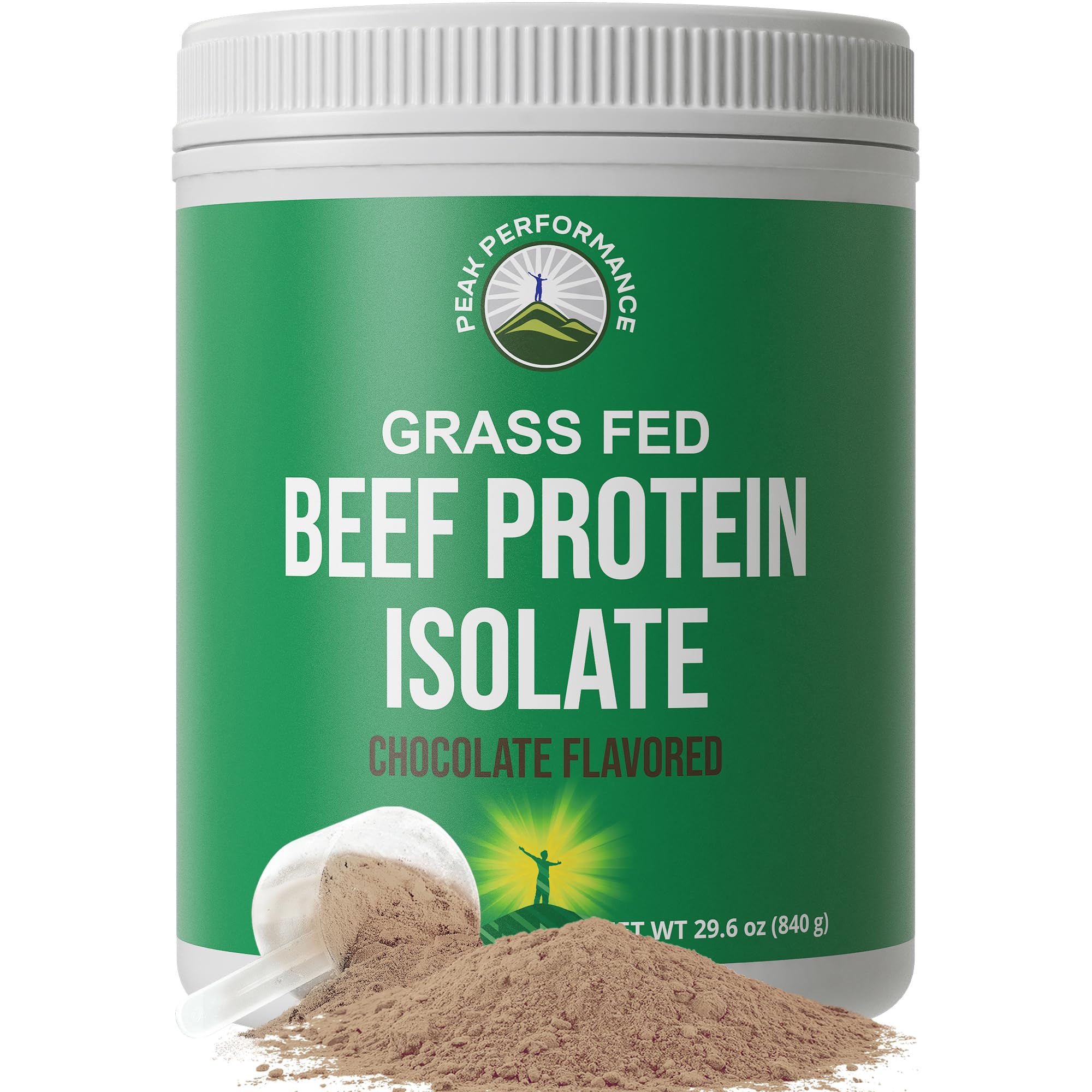 Grass Fed Beef Protein Powder - Lactose Free Great Tasting Beef Protein Isolate. Complete Animal Based Non Dairy Paleo Carnivore Supplement for Prime Muscle Building. No Whey. Chocolate Flavor Peak Performance Au supplements